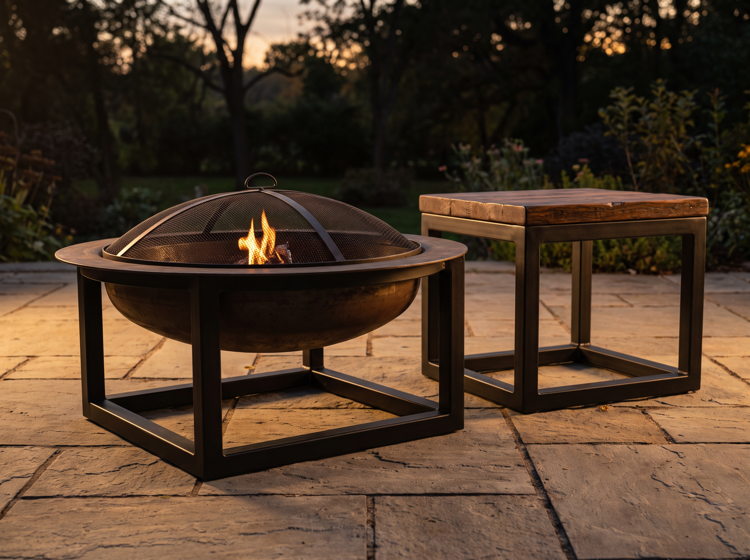 Custom steel-framed outdoor furniture build