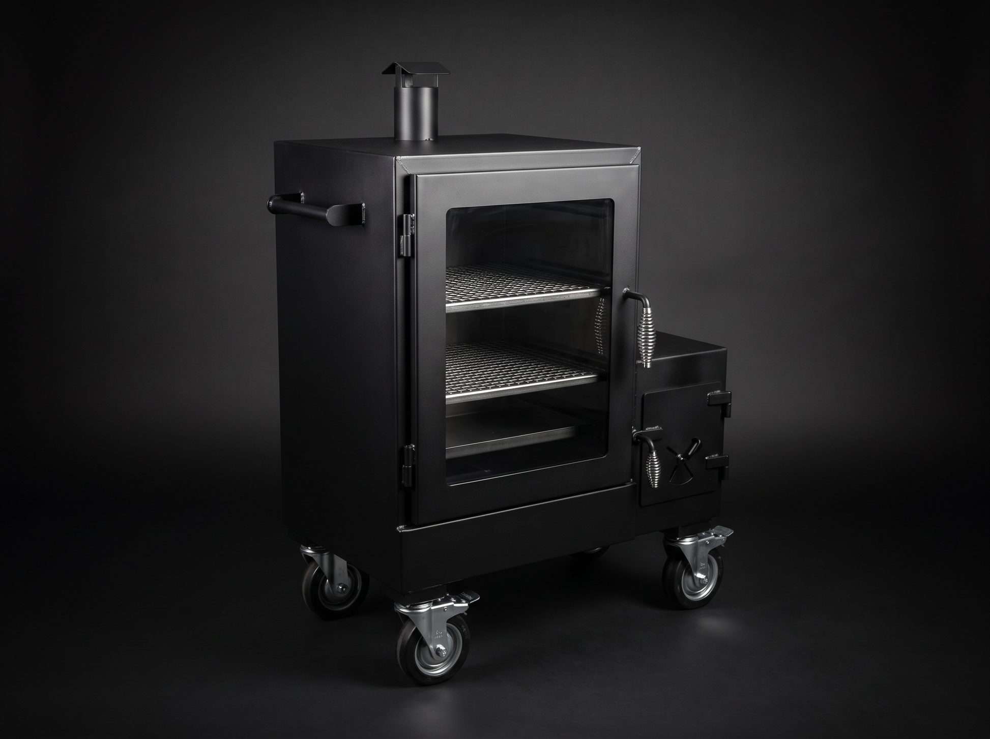 Backyard cabinet smoker 2-rack compact