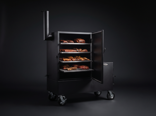 Backyard cabinet smoker 4-rack family size