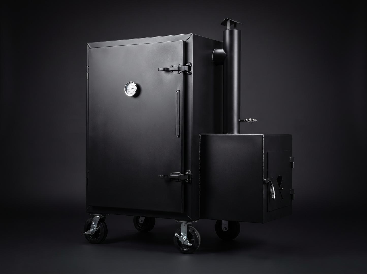 Insulated cold-weather cabinet smoker