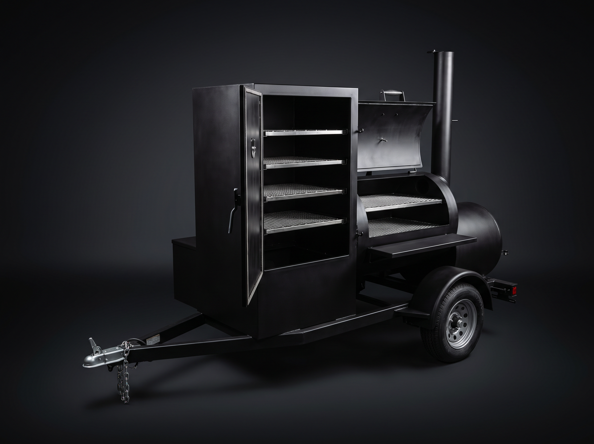 Competition cabinet smoker trailer-mounted XL