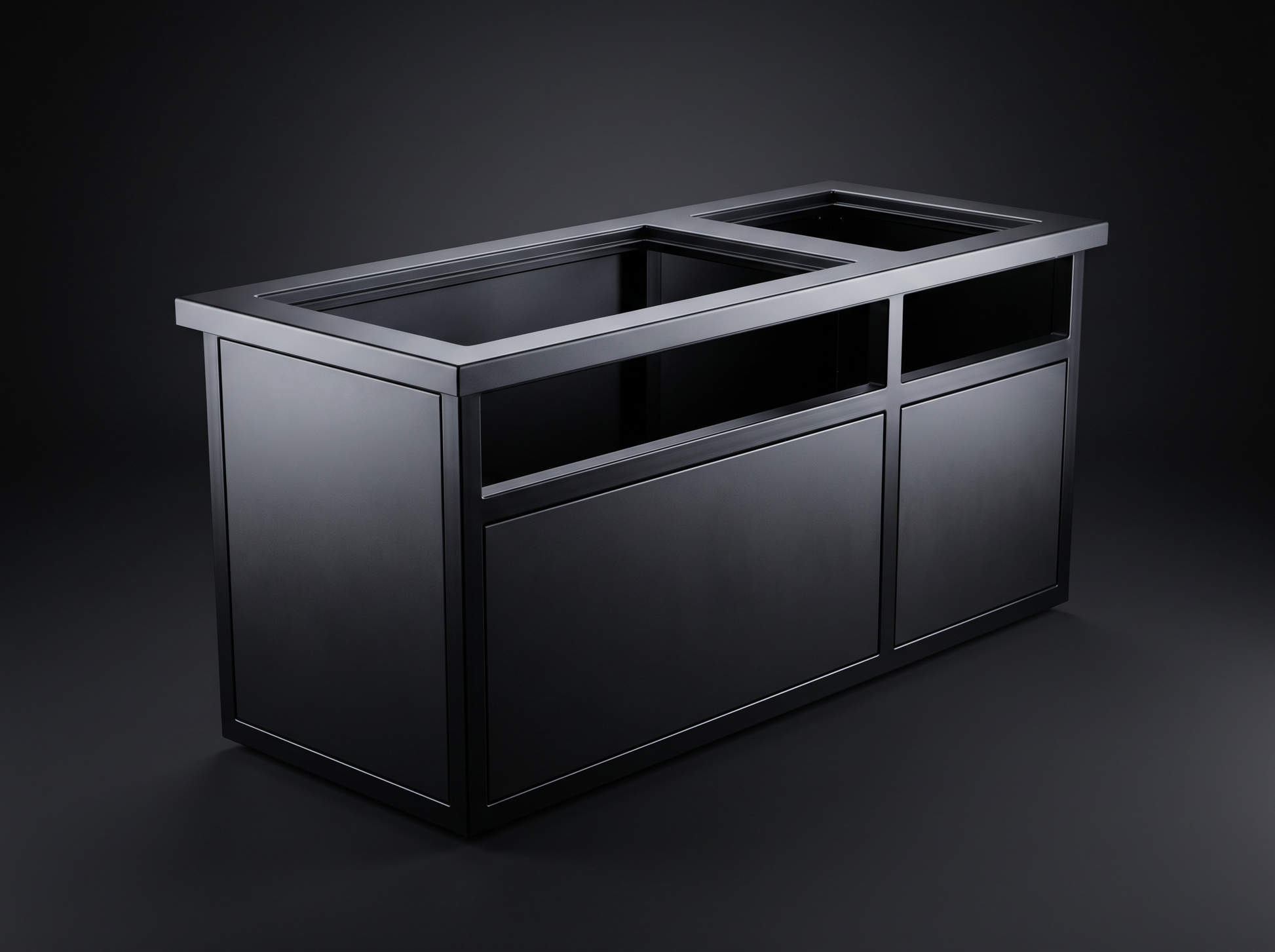 Outdoor kitchen griddle island frame