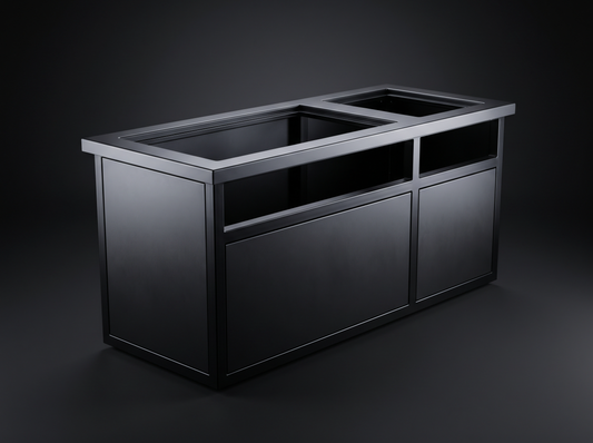 Outdoor kitchen griddle island frame