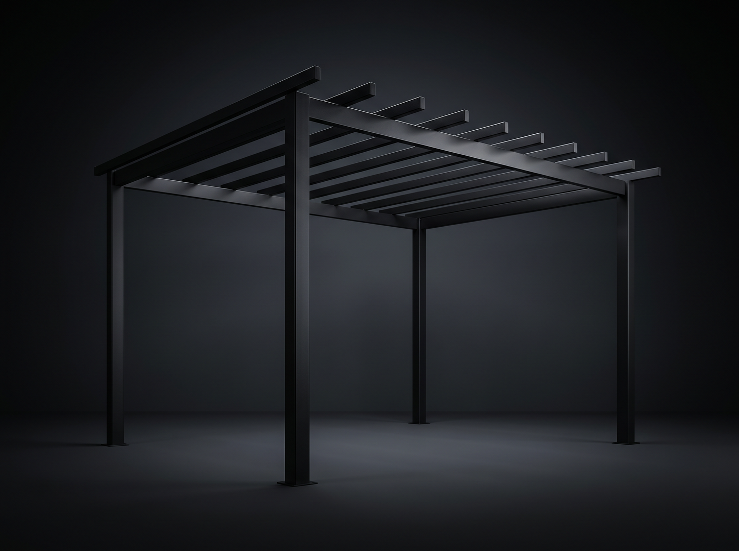 Steel pergola patio shade structure