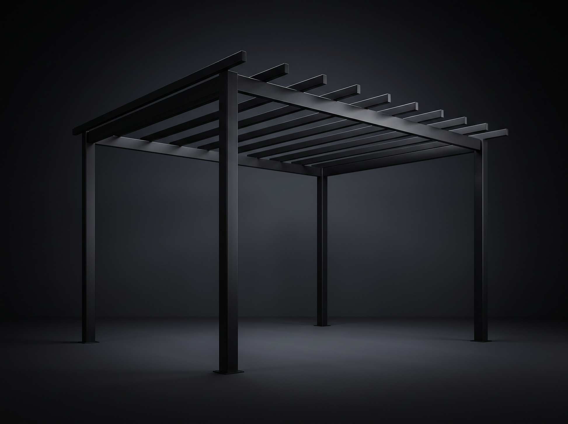 Steel pergola patio shade structure